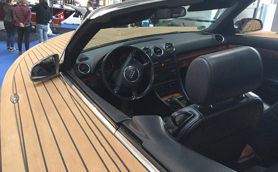 Why get yourself a boat, when you can cruise with an Audi A4 Convertible? Meet the AutoBoat!