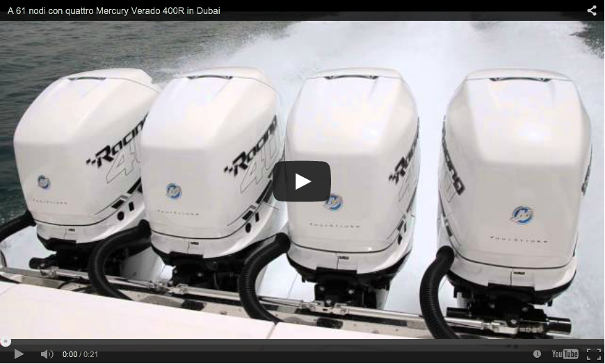 We went for a little test: four Verados, 71 mph