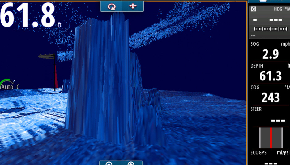 Watch the sea bottom in 3D with the new StructureScan 3D sonar by Simrad